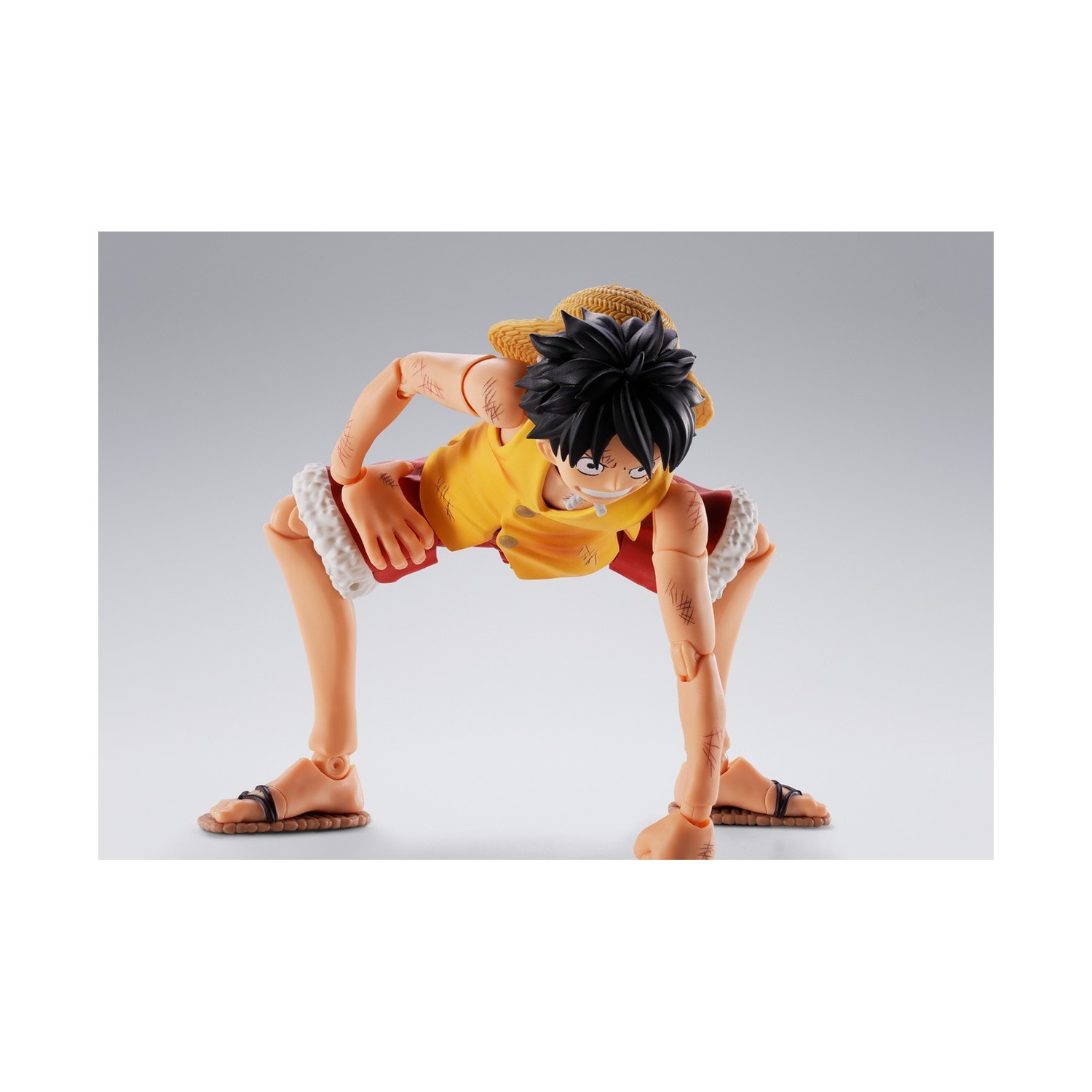 S.H.Figuarts One Piece Monkey D. Luffy -Batalha de Marineford- — Action Figure Articulada Bandai Tamashii Nations (aprox. 14,5 cm) [Sob encomenda] — imagem 4