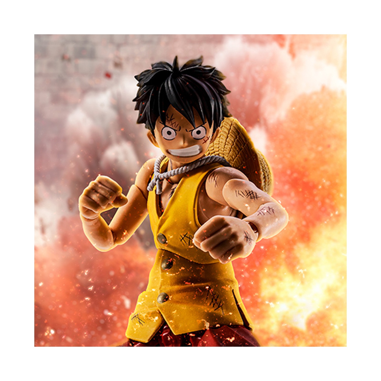 S.H.Figuarts One Piece Monkey D. Luffy -Batalha de Marineford- — Action Figure Articulada Bandai Tamashii Nations (aprox. 14,5 cm) [Sob encomenda] — imagem 5
